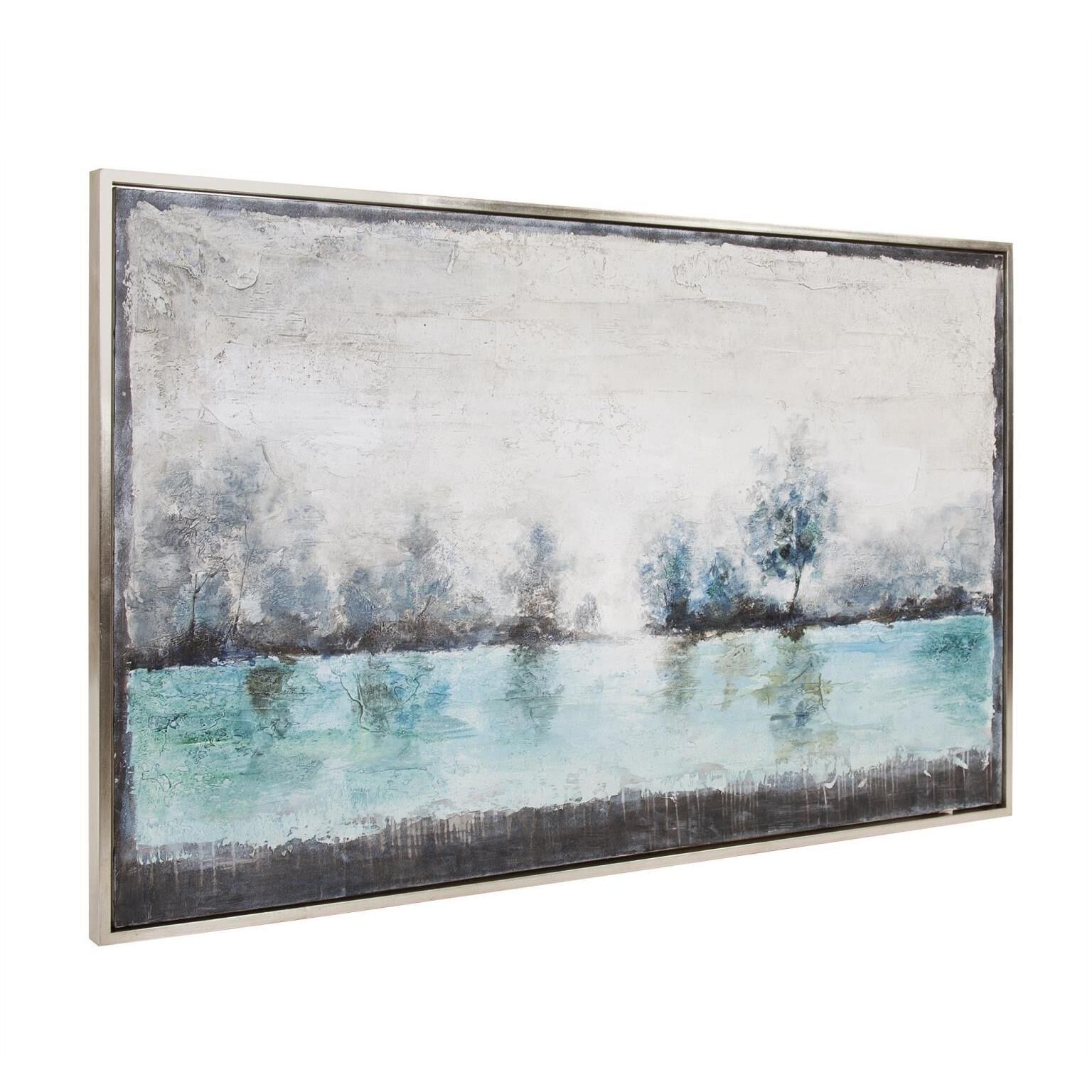 English Gray Morning 61.75 X 37.75 inch Hand Painted Canvas