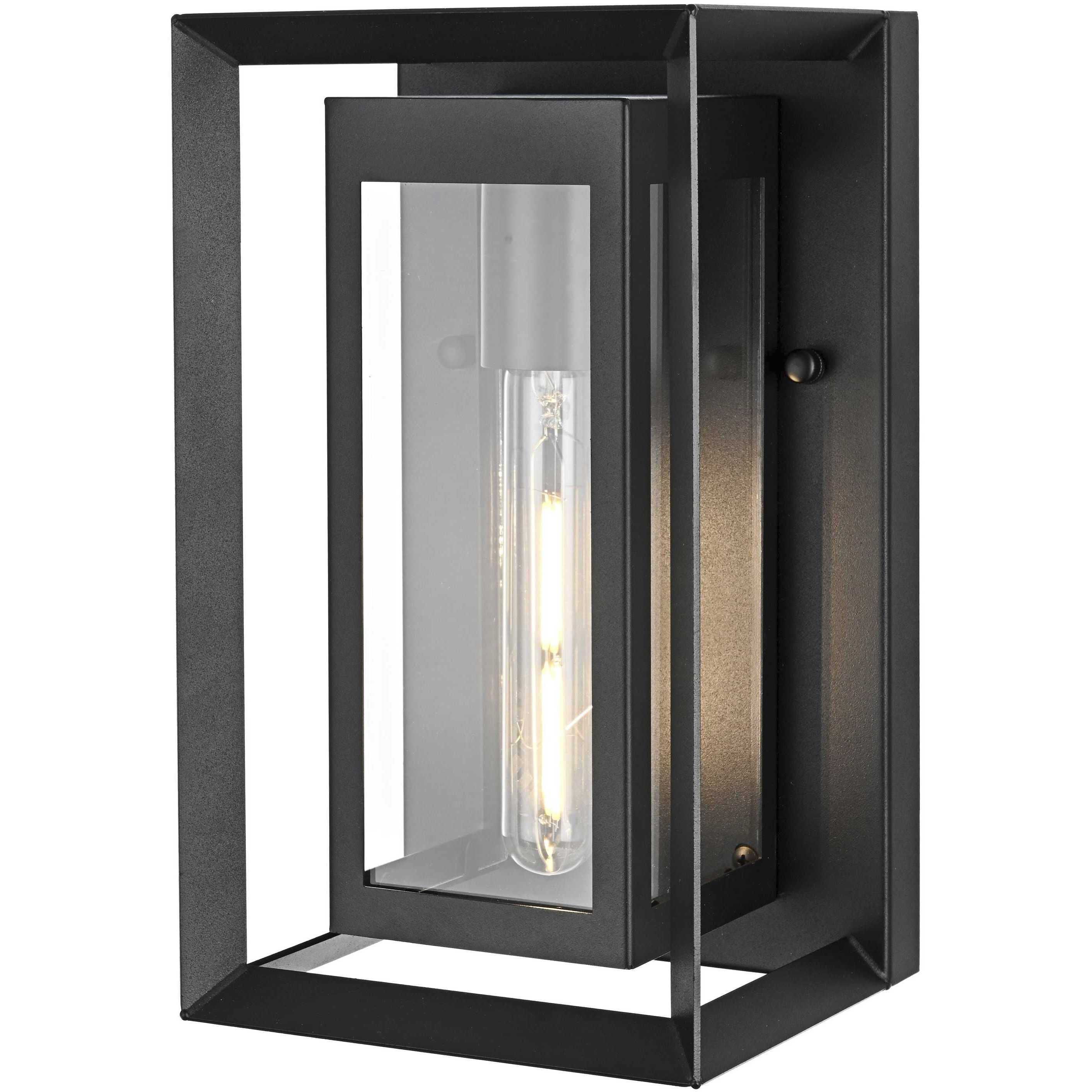 Etting 1 Light 12 inch Black Outdoor Wall Sconce