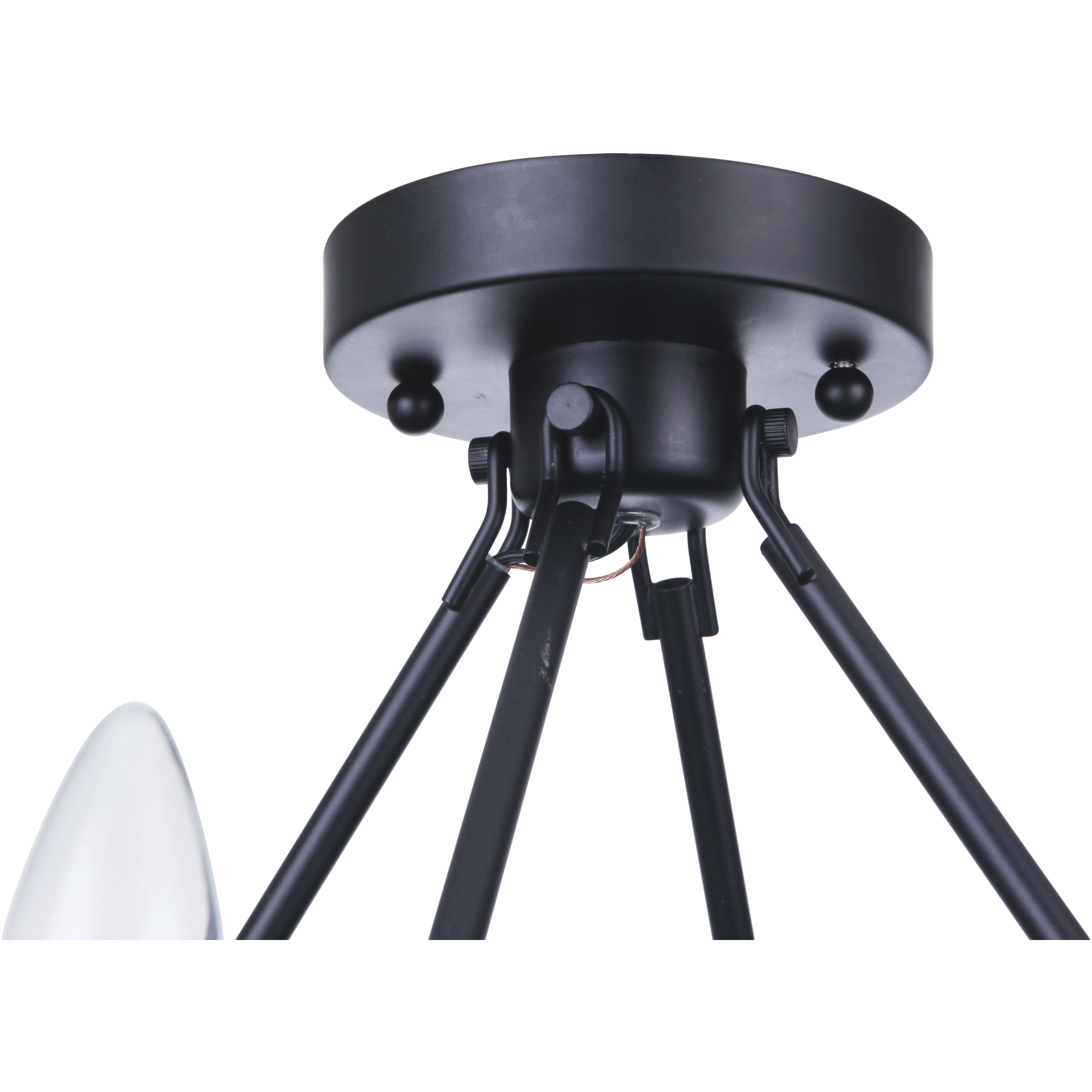 Larrson 6 Light 18 inch Flat Black Semi Flush Ceiling Light