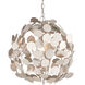 Lunaria 1 Light 21.5 inch Contemporary Silver Leaf/Contemporary Silver Orb Chandelier Ceiling Light