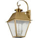 Mansfield 3 Light 23 inch Antique Brass Outdoor Wall Lantern 