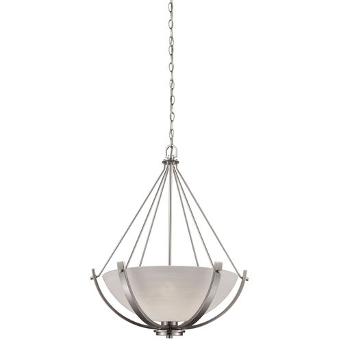 Casual Mission 3 Light 21 inch Brushed Nickel Chandelier Ceiling Light