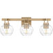 Celina 3 Light 24 inch Bronze Gold Bath Light Wall Light, Large
