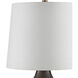 Tamerlane 27.5 inch 150 watt Black Nickel and Vintage Brass Table Lamp Portable Light