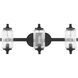 Holton 3 Light 24 inch Matte Black Bathroom Vanity Light Wall Light