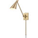 Whitmire 17.75 inch 60 watt Brushed Gold Swingarm Sconce Wall Light