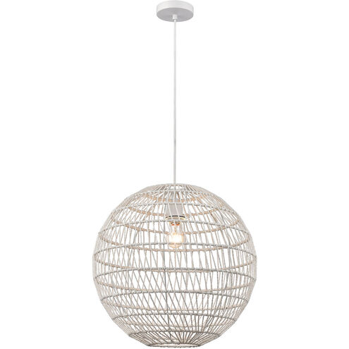 Elkland 1 Light 19 inch White Pendant Ceiling Light