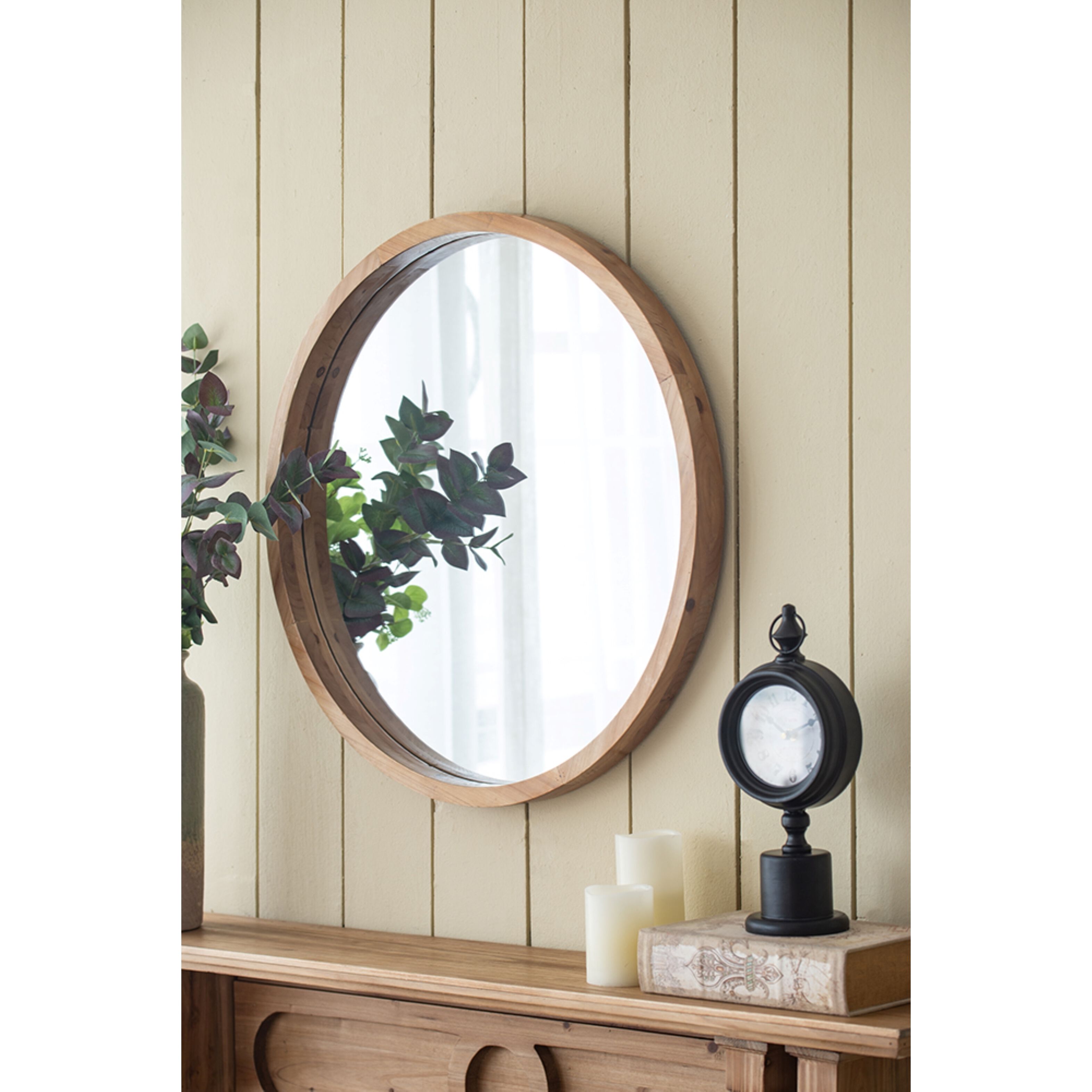 Charleston 27.6 X 27.6 inch Brown Wall Mirror