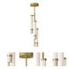 Travertine LED 7.75 inch Travertine and Gold Multi-Light Pendant Ceiling Light