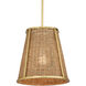 Deauville 1 Light 14 inch Natural/Polished Brass Pendant Ceiling Light, Suzanne Duin Collection
