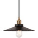 Bulstrode's Workshop 1 Light 12 inch Aged Gold Brass Pendant Ceiling Light in Aged Gold Brass and Black