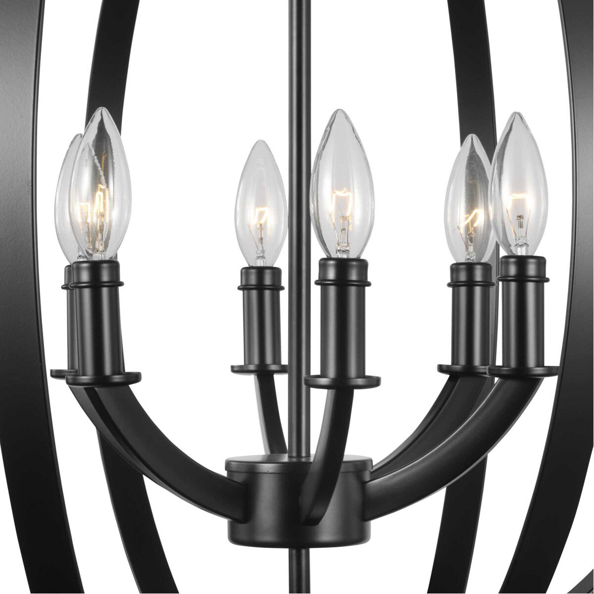 Equinox 6 Light Matte Black Pendant Ceiling Light