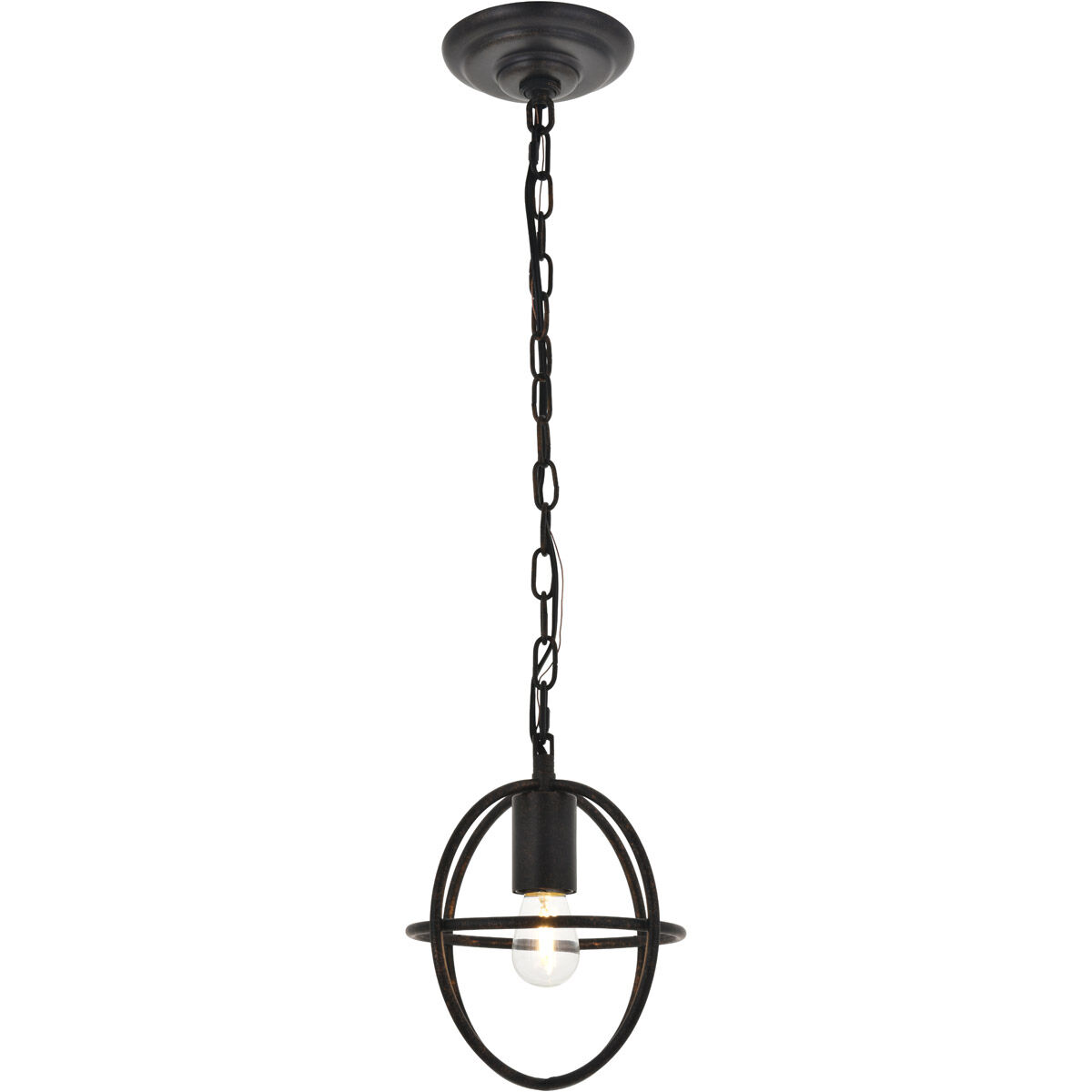 Octavia 1 Light 7.9 inch Dark Brown Pendant Ceiling Light in Dark Bronze