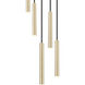 Forest LED 12 inch Modern Gold Chandelier Ceiling Light