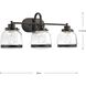 Judson 3 Light 26 inch Antique Bronze Bath Vanity Wall Light