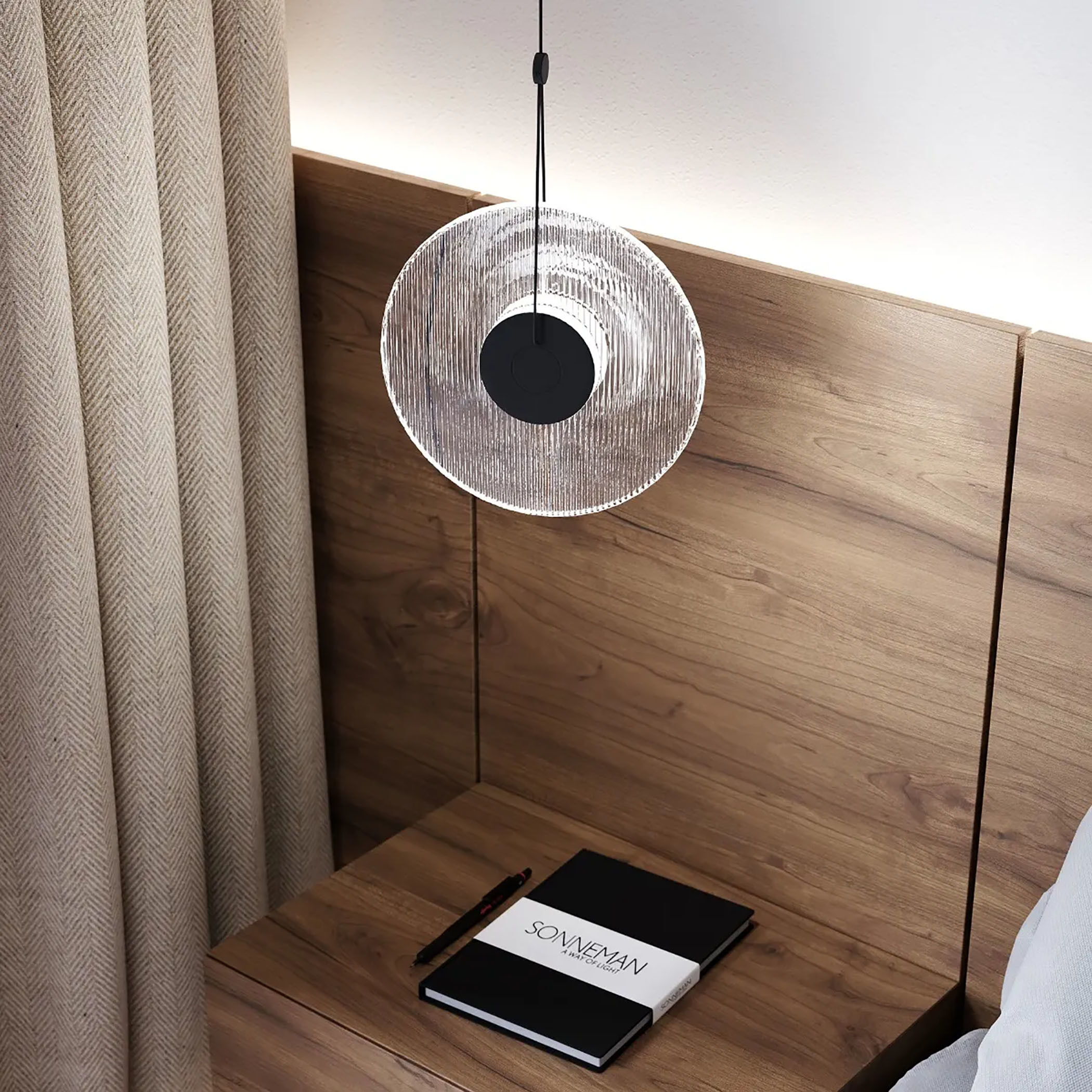 Meclisse LED 9 inch Satin Black Pendant Ceiling Light