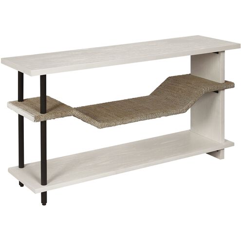 Riverview 54 X 16 inch Checkmate White with Natural and Gray Console Table