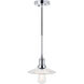 Waltz 1 Light 8.5 inch Chrome Pendant Ceiling Light