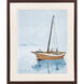 Lonely at Sea Blue and Brown and White Framed Art