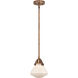 Nouveau 2 Olean LED 6.75 inch Antique Copper Mini Pendant Ceiling Light in Matte White