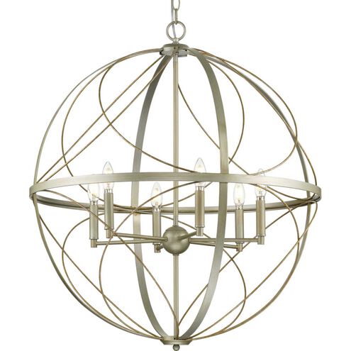 Brandywine 6 Light Silver Ridge Pendant Ceiling Light
