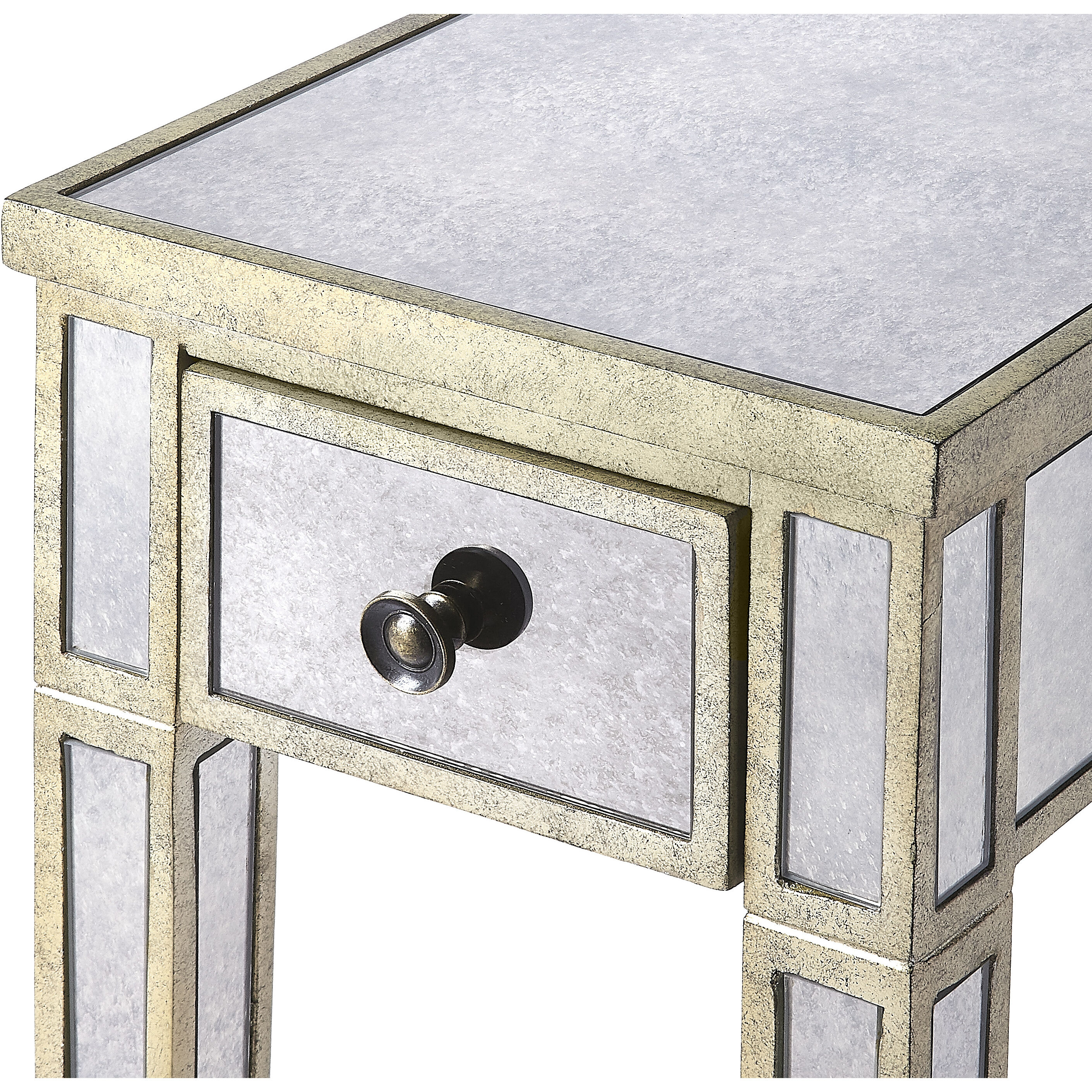 Masterpiece Katarina Mirrored 25 X 24 inch Mirror Accent Table