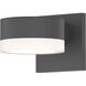 Reals LED 5 inch Textured Gray Indoor-Outdoor Sconce, Inside-Out