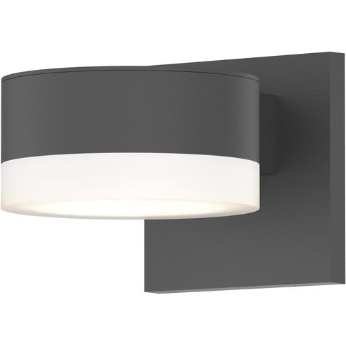 Reals LED 5 inch Textured Gray Indoor-Outdoor Sconce, Inside-Out