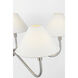 Drew & Jonathan Eldon 5 Light 9.88 inch Brushed Nickel Chandelier Ceiling Light, Large