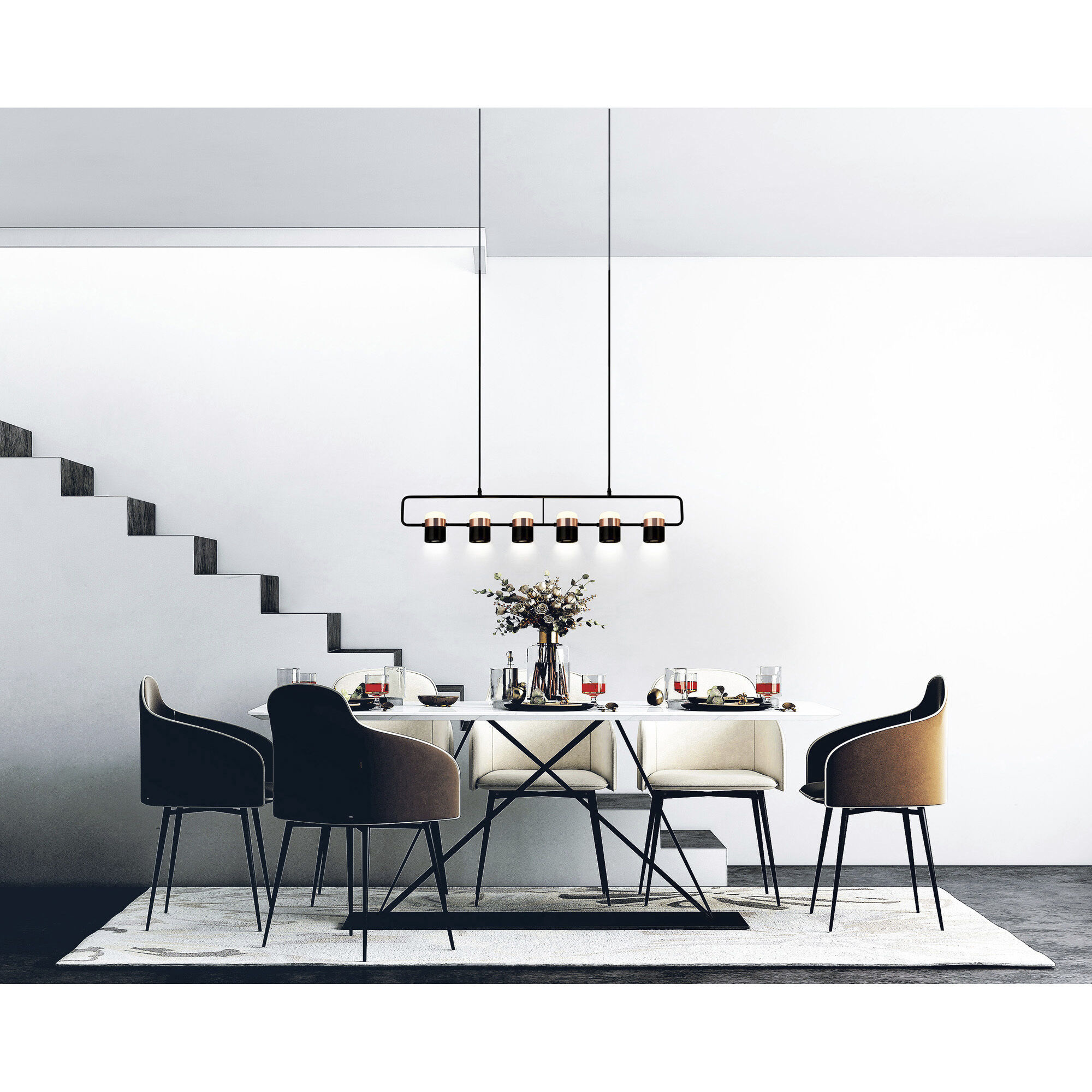 Moxie LED 45 inch Black Pool Table Light Ceiling Light