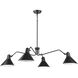Trimble 4 Light 54.12 inch Matte Black Chandelier Ceiling Light, Design Series