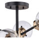 Orbit 6 Light 25 inch Oil Rubbed Bronze and Muted Brass Semi-Flush Mount Ceiling Light