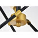 Axel 6 Light 17 inch Black and Brass Pendant Ceiling Light