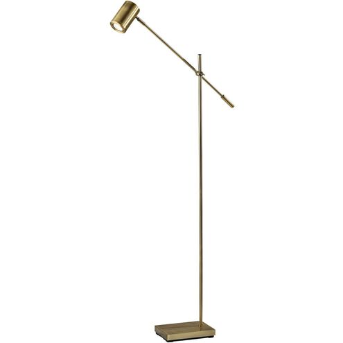 Collette 58 inch 4.00 watt Antique Brass Floor Lamp Portable Light