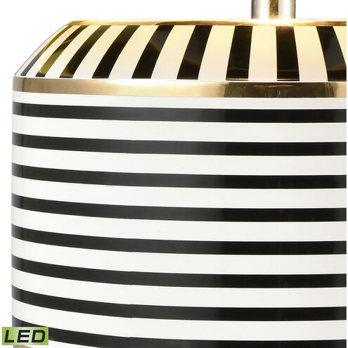 Lula Park 20 inch 9.00 watt Black with White and Gold Table Lamp Portable Light