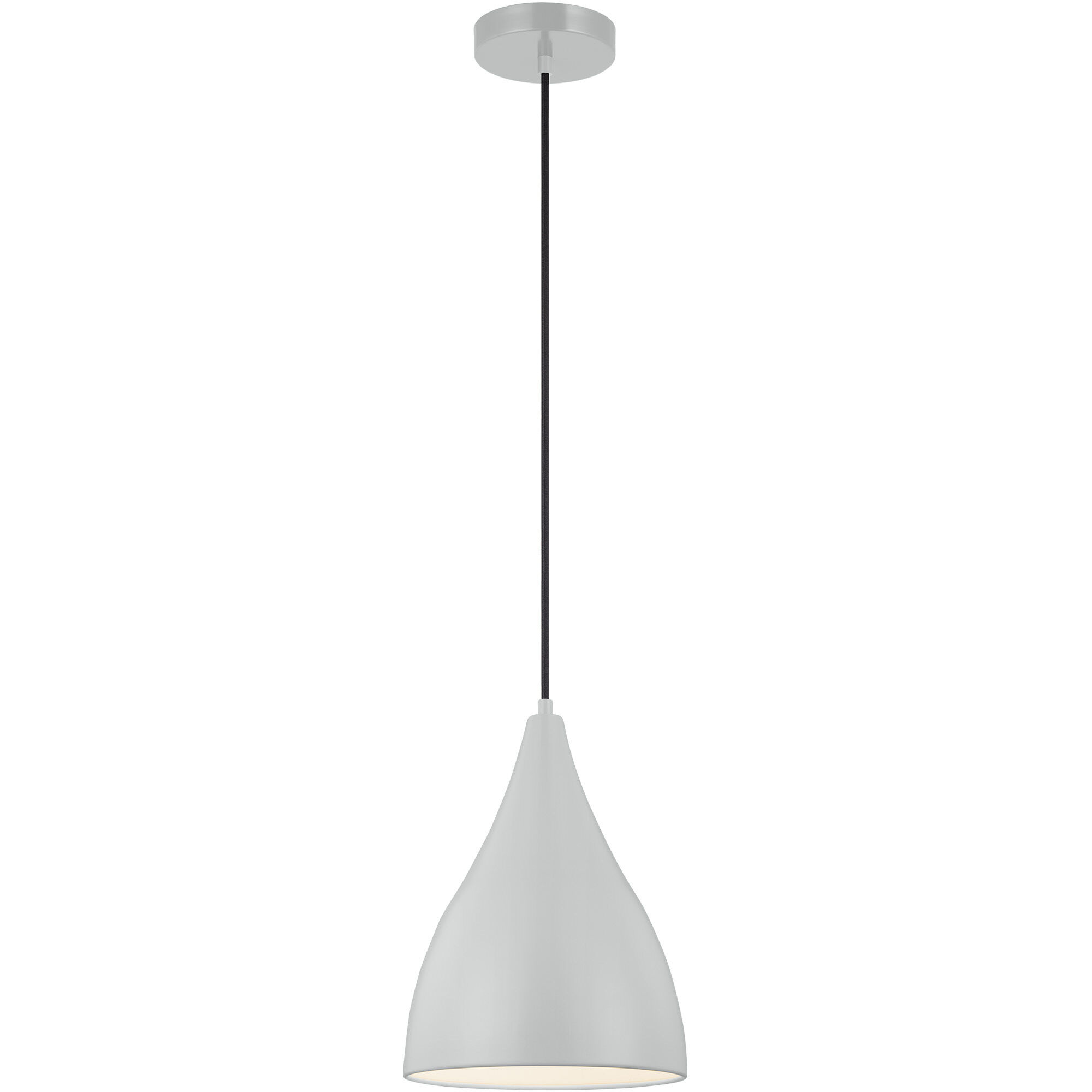 Oden 1 Light 9 inch Matte Grey Pendant Ceiling Light