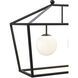 Denison 2 Light 36 inch Black Outdoor Linear Lantern Pendant