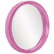 Ellipse 39 X 35 inch Glossy Hot Pink Wall Mirror