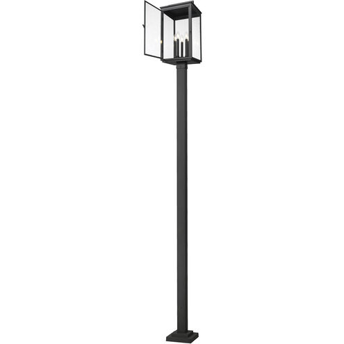 Hartwell 5 Light 119.25 inch Sand Black Outdoor Post Mounted Fixture