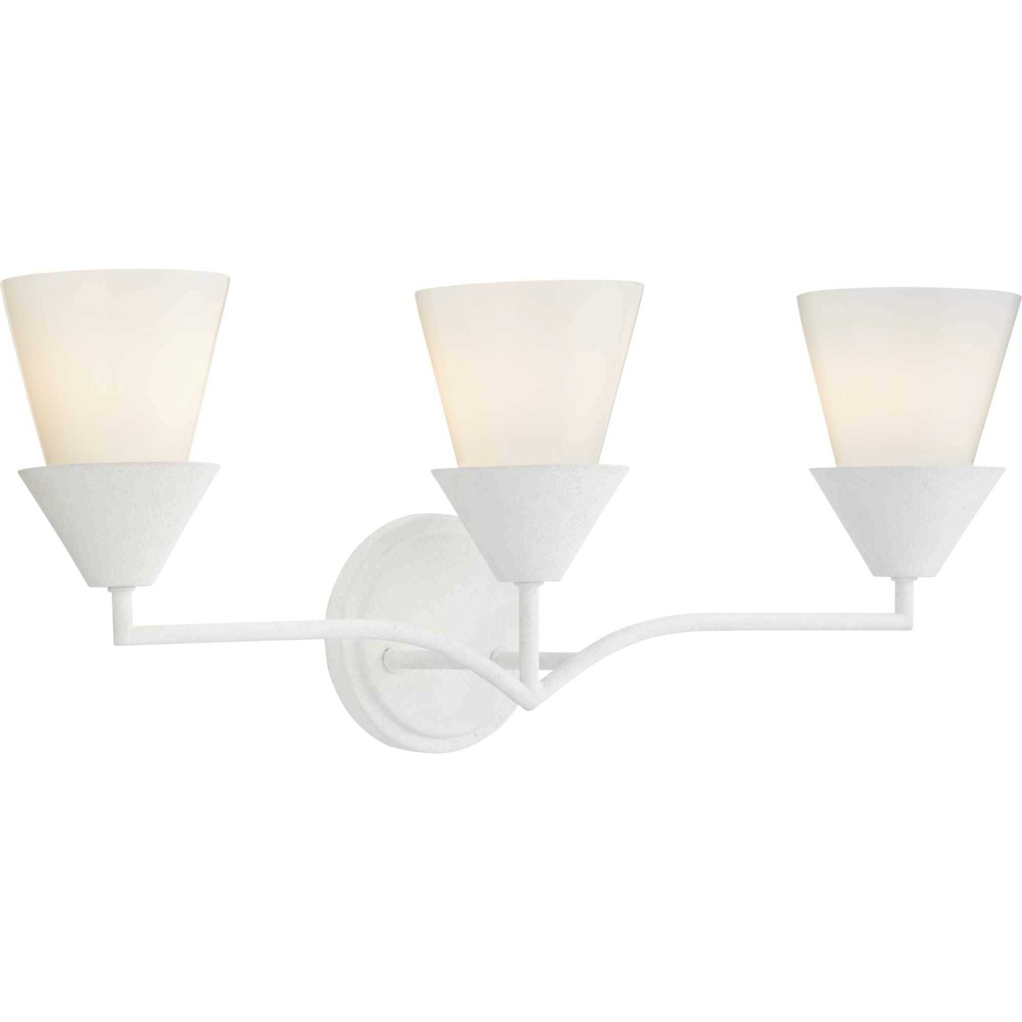 Pinellas 3 Light 24 inch White Plaster Vanity Light Wall Light, Design Series