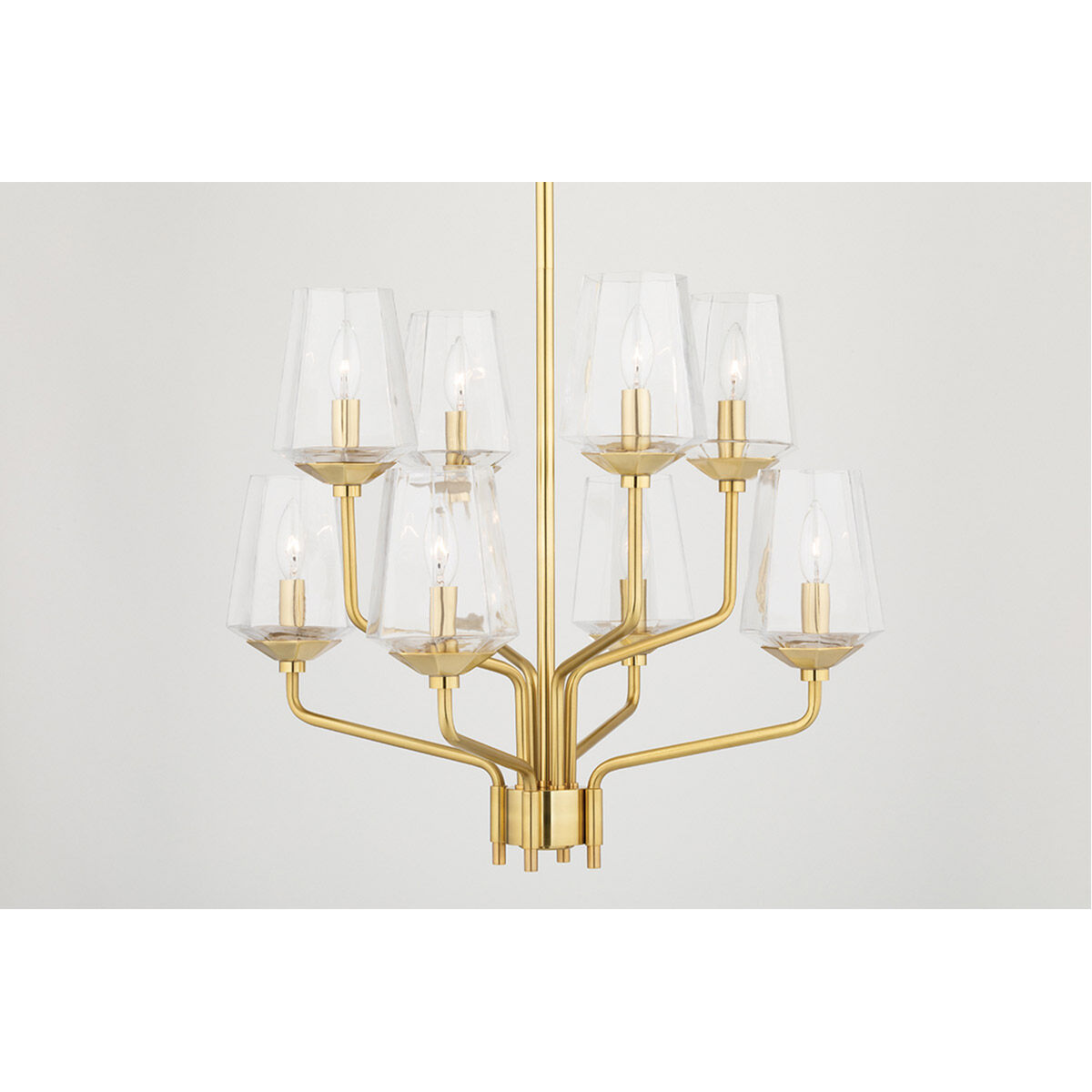 Kayla 8 Light 24 inch Aged Brass Chandelier Ceiling Light