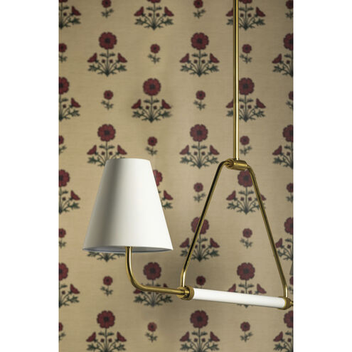 Georgann 2 Light 48 inch Aged Brass/Soft White Linear Ceiling Light