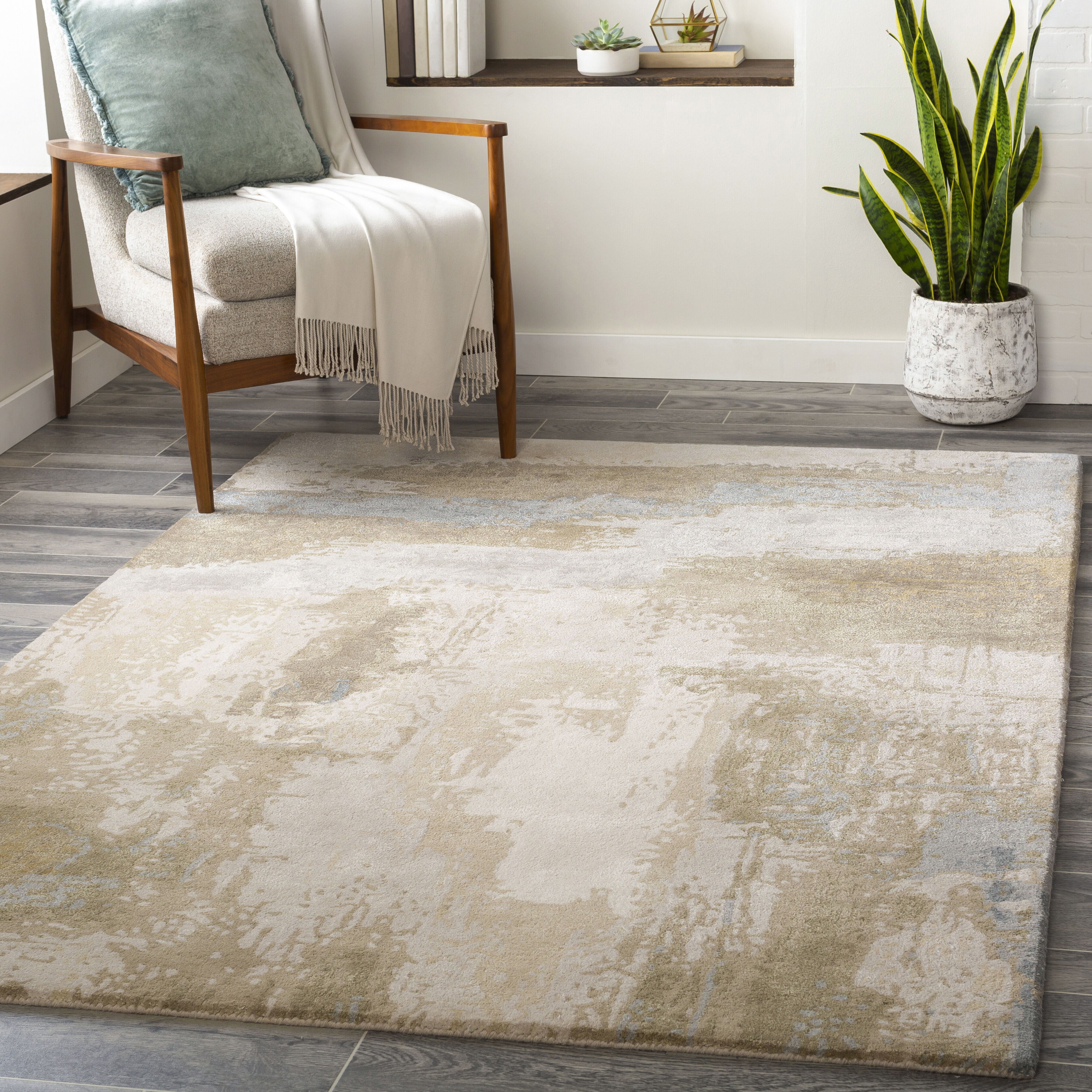 Kavita 180 X 144 inch Tan Rug in 12 x 15, Rectangle