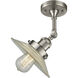 Franklin Restoration Halophane LED 8.5 inch Brushed Satin Nickel Sconce Wall Light in Clear Halophane Glass, Franklin Restoration