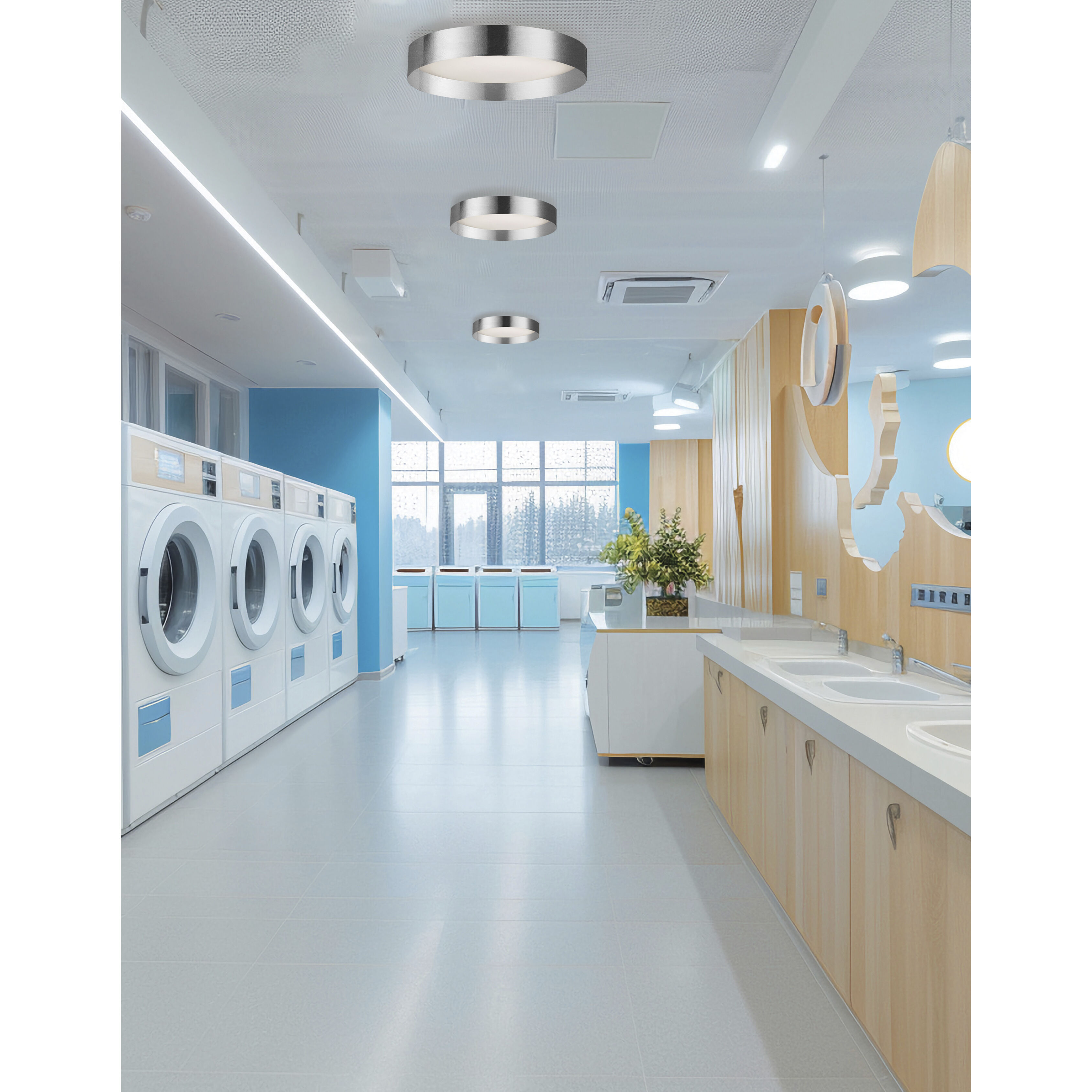 Carmen LED 15 inch Polished Chrome Flush Mount Ceiling Light