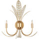 Foliatura 2 Light 19 inch Antique Brass Wall Sconce Wall Light