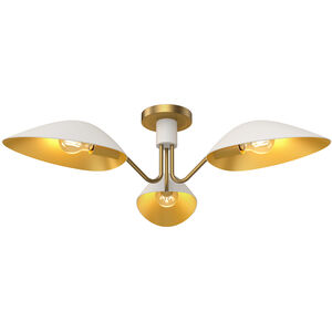 Alora Mood Oscar 3 Light 31.75 inch Semi-Flush Mount
