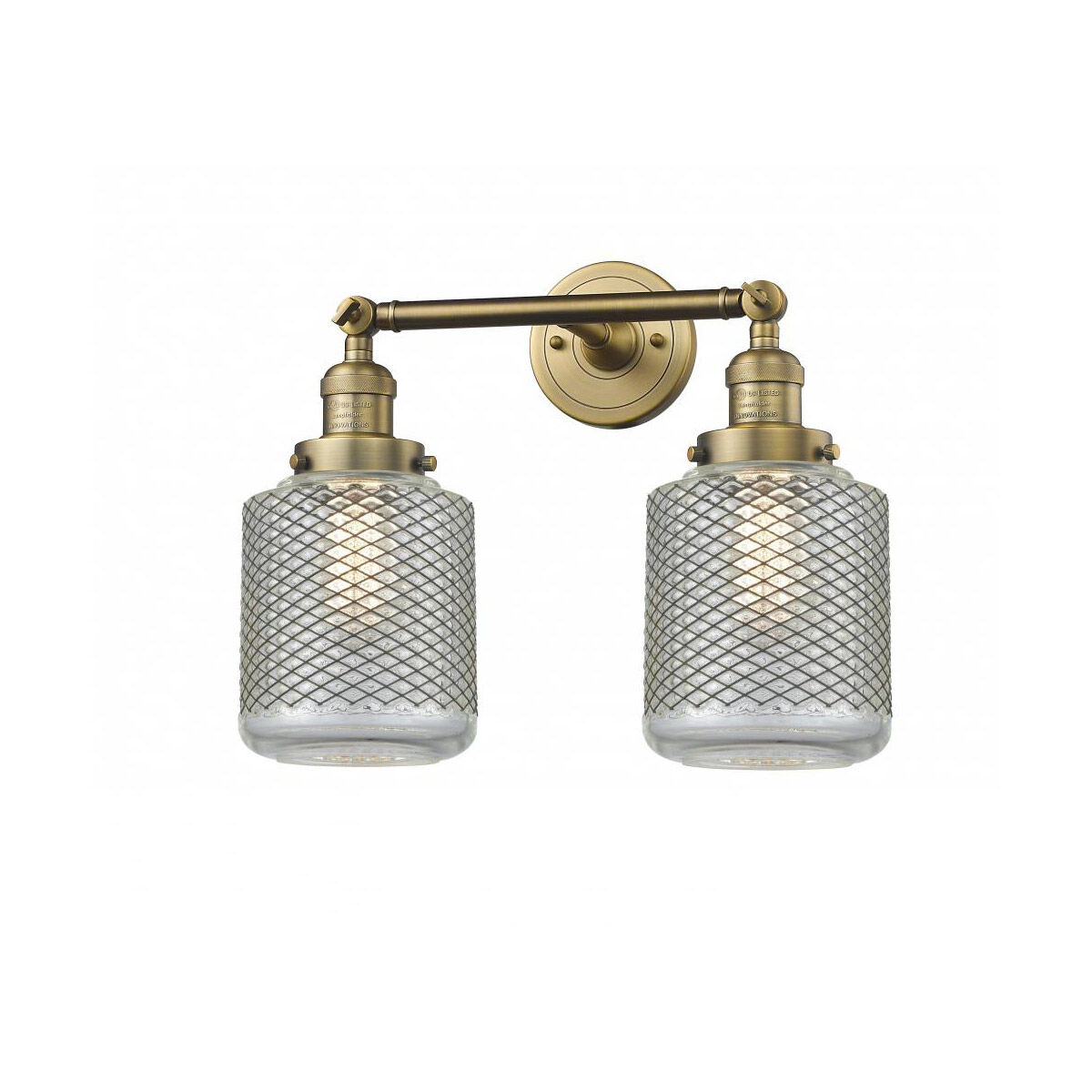 Franklin Restoration Stanton 2 Light 16 inch Brushed Brass Bath Vanity Light Wall Light, Franklin Restoration