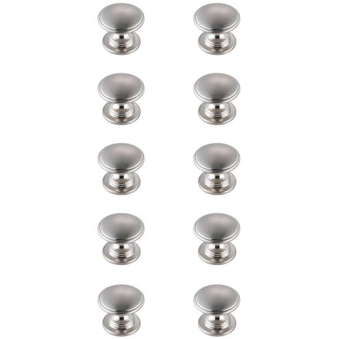 Kaid Brushed Nickel Hardware Cabinet Knob, Set of 10