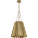Alora Mood Plisse Pendant Ceiling Light in Aged Gold